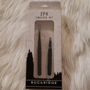 Rockridge Slanted Pointed Stainless Tweezer Set